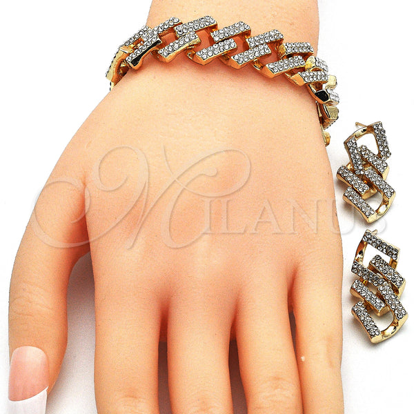 Gold Filled Ring — Necklace Bracelet and Earring Miami Cuban Design with — alternate product view — SKU 140576 | Oro Laminado anillo — Necklace Bracelet and Earring Miami Cuban diseño with — SKU 140576
