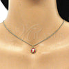 Oro Laminado Pendant Necklace, Gold Filled Style Hand of God Design, Red Enamel Finish, Golden Finish, 04.374.0003.20 (02 MM Thickness, 20 Inches Length)