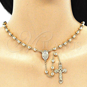 Gold Filled Jewelry — Medium Rosary Guadalupe and Crucifix Design Polished 09. — alternate product view — SKU 140616 | Oro Laminado joyería — Medium Rosary Guadalupe and Crucifix diseño pulido 09. — SKU 140616