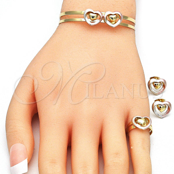 Gold Filled Ring — Earring and Pendant Children Set Heart Design Polished — alternate product view — SKU 140645 | Oro Laminado anillo — Earring and Pendant Children Set corazón diseño pulido — SKU 140645