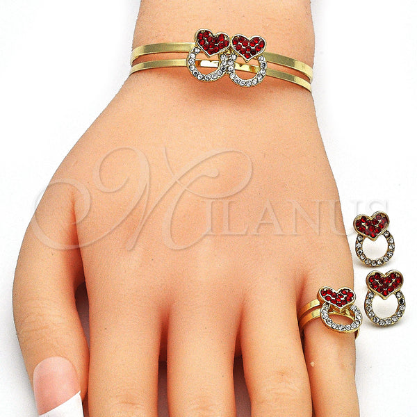 Gold Filled Ring — Earring and Pendant Children Set Heart Design with — alternate product view — SKU 140647 | Oro Laminado anillo — Earring and Pendant Children Set corazón diseño with — SKU 140647