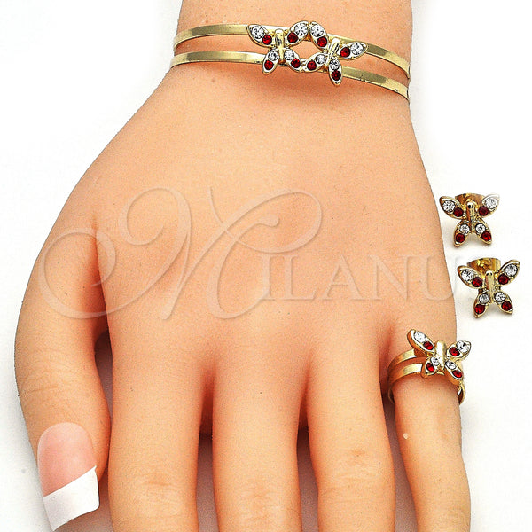 Gold Filled Ring — Earring and Pendant Children Set Butterfly Design with — alternate product view — SKU 140659 | Oro Laminado anillo — Earring and Pendant Children Set Butterfly diseño with — SKU 140659
