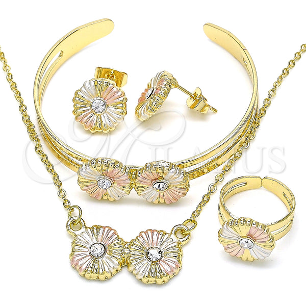 Gold Filled Ring — Earring and Pendant Children Set Flower Design with — main product view — SKU 140662 | Oro Laminado anillo — Earring and Pendant Children Set flor diseño with — SKU 140662