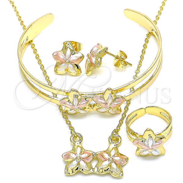 Gold Filled Ring — Earring and Pendant Children Set Flower Design Polished — main product view — SKU 140663 | Oro Laminado anillo — Earring and Pendant Children Set flor diseño pulido — SKU 140663