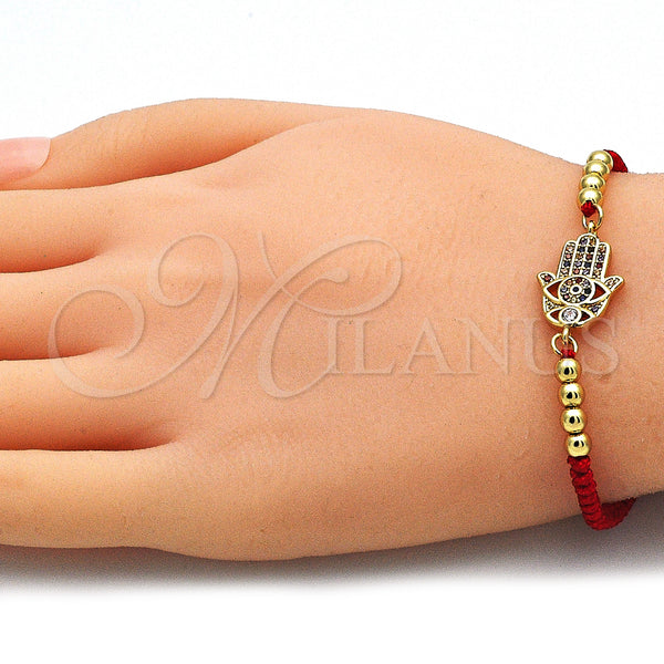 Gold Filled Bracelet — Adjustable Bolo Bracelet Hand of God and Ball — alternate product view — SKU 140676 | Oro Laminado brazalete — Adjustable Bolo Bracelet Hand of God and Ball — SKU 140676