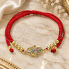 Oro Laminado Adjustable Bolo Bracelet, Gold Filled Style Hand of God and Ball Design, with Multicolor Micro Pave, Polished, Golden Finish, 03.299.0099.11 (03 MM Thickness, 11 Inches Length)