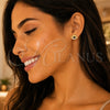 Gold Filled Ring — Stud Earring Evil Eye Design with Black Cubic — alternate product view — SKU 140680 | Oro Laminado anillo — Stud Earring Evil Eye diseño with negro Cubic — SKU 140680