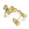 Gold Filled Ring — Stud Earring Dragon-Fly Design with Multicolor Micro Pave — alternate product view — SKU 140685 | Oro Laminado anillo — Stud Earring Dragon-Fly diseño with Multicolor Micro Pave — SKU 140685