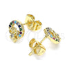 Gold Filled Ring — Stud Earring Love and Bow Design with Multicolor — alternate product view — SKU 140687 | Oro Laminado anillo — Stud Earring Love and Bow diseño with Multicolor — SKU 140687