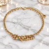 Oro Laminado Charm Anklet , Gold Filled Style Ball Design, Matte Finish, Tricolor, 03.331.0112.10 (05 MM Thickness, 10 Inches Length)