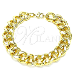 Gold Filled Bracelet — Basic Bracelet Miami Cuban Design Polished 03. 14 — main product view — SKU 140777 | Oro Laminado brazalete — básico Bracelet Miami Cuban diseño pulido 03. 14 — SKU 140777