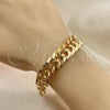 Oro Laminado Basic Bracelet, Gold Filled Style Polished, Golden Finish, 03.331.0122.08 (15 MM Thickness, 8 Inches Length)