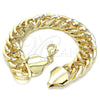 Oro Laminado Basic Bracelet, Gold Filled Style Polished, Golden Finish, 03.331.0122.08 (15 MM Thickness, 8 Inches Length)