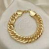 Oro Laminado Basic Bracelet, Gold Filled Style Polished, Golden Finish, 03.331.0122.08 (15 MM Thickness, 8 Inches Length)