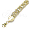 Oro Laminado Basic Bracelet, Gold Filled Style Diamond Cutting Finish, Golden Finish, 03.331.0123.09 (12 MM Thickness, 9 Inches Length)
