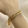 Oro Laminado Basic Bracelet, Gold Filled Style Polished, Golden Finish, 03.331.0124.09 (10 MM Thickness, 9 Inches Length)