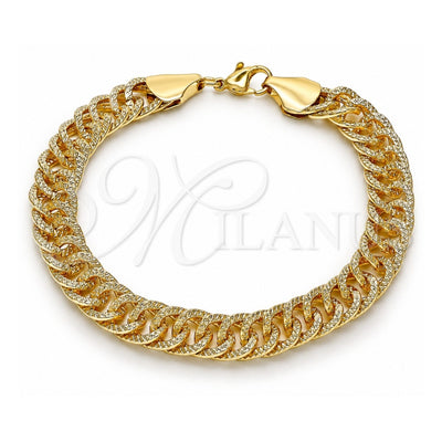 Oro Laminado Basic Bracelet, Gold Filled Style Polished, Golden Finish, 03.331.0124.09 (10 MM Thickness, 9 Inches Length)
