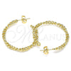 Gold Filled Ring — Stud Earring Curb Design Polished 02. — alternate product view — SKU 140789 | Oro Laminado anillo — Stud Earring Curb diseño pulido 02. — SKU 140789