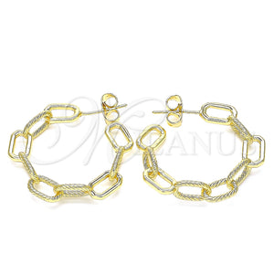 Gold Filled Ring — Stud Earring Paperclip Design Polished 02. — main product view — SKU 140791 | Oro Laminado anillo — Stud Earring Paperclip diseño pulido 02. — SKU 140791