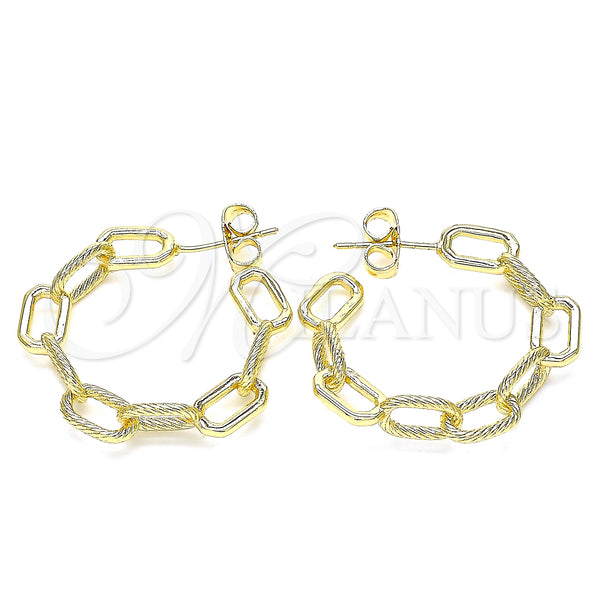 Gold Filled Ring — Stud Earring Paperclip Design Polished 02. — main product view — SKU 140791 | Oro Laminado anillo — Stud Earring Paperclip diseño pulido 02. — SKU 140791
