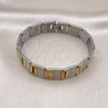 Stainless Steel Solid Bracelet, Polished, Two Tone, 03.114.0284.1.08