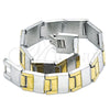 Stainless Steel Solid Bracelet, Polished, Two Tone, 03.114.0284.1.08 (14 MM Thickness, 8 Inches Length)