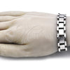 Stainless Steel Solid Bracelet, Polished, Steel Finish, 03.114.0300.2.09
