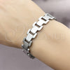 Stainless Steel Solid Bracelet, Polished, Steel Finish, 03.114.0300.2.09