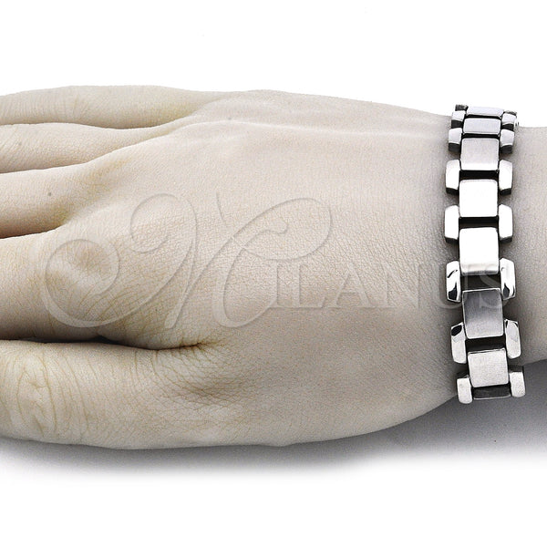 Stainless Steel Bracelet — Solid Bracelet Polished 03. 14 MM Thickness 9 — alternate product view — SKU 140857 | Acero Inoxidable brazalete — Solid Bracelet pulido 03. 14 MM Thickness 9 — SKU 140857