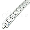 Stainless Steel Solid Bracelet, Polished, Steel Finish, 03.114.0256.3.09 (14 MM Thickness, 9 Inches Length)
