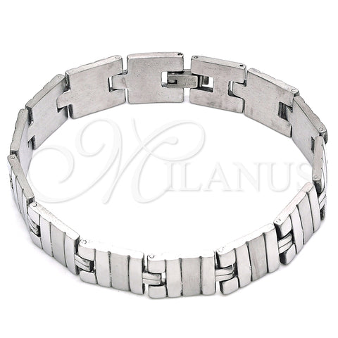 Stainless Steel Solid Bracelet, Polished, Steel Finish, 03.114.0257.2.09