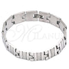 Stainless Steel Solid Bracelet, Polished, Steel Finish, 03.114.0257.2.09