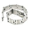Stainless Steel Solid Bracelet, Polished, Steel Finish, 03.114.0257.2.09 (13 MM Thickness, 9 Inches Length)