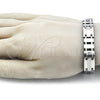 Stainless Steel Solid Bracelet, Polished, Steel Finish, 03.114.0311.2.09 (12 MM Thickness, 9 Inches Length)