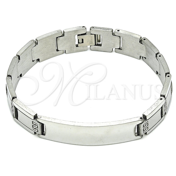 Stainless Steel Solid Bracelet, Polished, Steel Finish, 03.114.0342.3.08