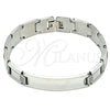 Stainless Steel Solid Bracelet, Polished, Steel Finish, 03.114.0342.3.08