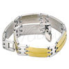 Stainless Steel Solid Bracelet, Polished, Two Tone, 03.114.0360.09 (12 MM Thickness, 9 Inches Length)