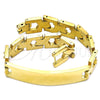 Stainless Steel Solid Bracelet, Polished, Golden Finish, 03.114.0373.08