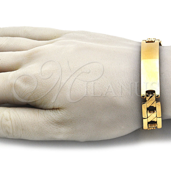 Stainless Steel Bracelet — Solid Bracelet Polished 03. 12 MM Thickness 8 — alternate product view — SKU 140899 | Acero Inoxidable brazalete — Solid Bracelet pulido 03. 12 MM Thickness 8 — SKU 140899