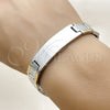Stainless Steel Solid Bracelet, Polished, Two Tone, 03.114.0376.08