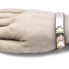 Stainless Steel Solid Bracelet, Polished, Two Tone, 03.114.0376.08 (13 MM Thickness, 8 Inches Length)