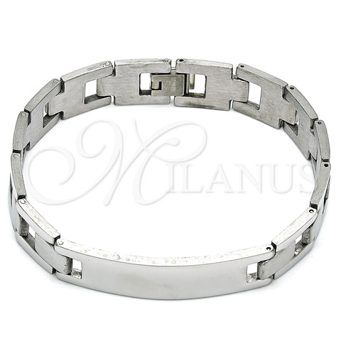 Stainless Steel Solid Bracelet, Polished, Steel Finish, 03.114.0381.2.08