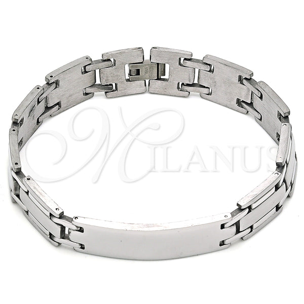 Stainless Steel Solid Bracelet, Polished, Steel Finish, 03.114.0382.09