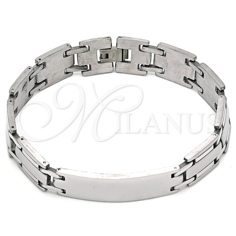 Stainless Steel Solid Bracelet, Polished, Steel Finish, 03.114.0382.09