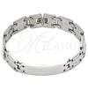 Stainless Steel Solid Bracelet, Polished, Steel Finish, 03.114.0382.09