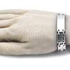 Stainless Steel Solid Bracelet, Polished, Steel Finish, 03.114.0382.09 (13 MM Thickness, 9 Inches Length)