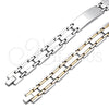 Stainless Steel Solid Bracelet, Polished, Steel Finish, 03.114.0382.09 (13 MM Thickness, 9 Inches Length)