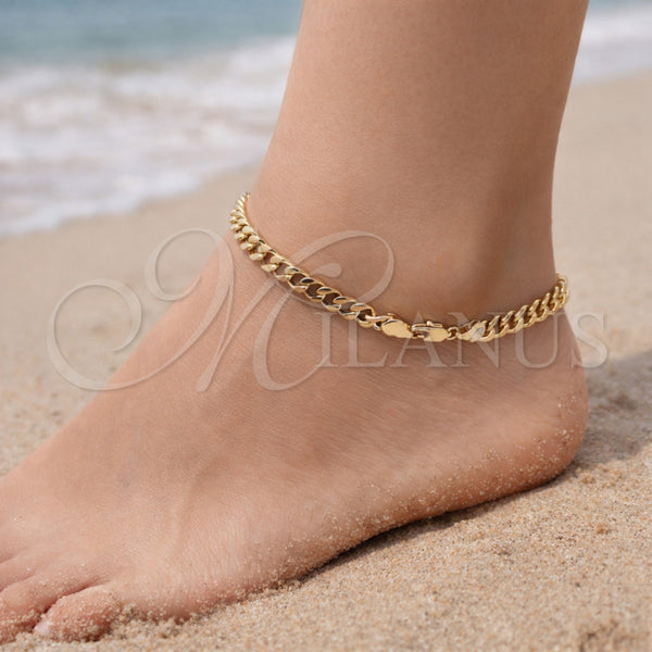 Gold Filled Anklet — Basic Anklet Miami Cuban Design Polished 03. 06 — alternate product view — SKU 140935 | Oro Laminado tobillera — básico Anklet Miami Cuban diseño pulido 03. 06 — SKU 140935
