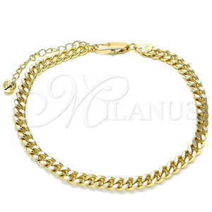 Gold Filled Anklet — Basic Anklet Miami Cuban Design Polished 03. 06 — main product view — SKU 140935 | Oro Laminado tobillera — básico Anklet Miami Cuban diseño pulido 03. 06 — SKU 140935