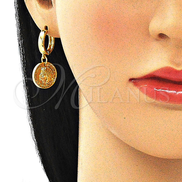 Gold Filled Hoop Earrings — Huggie Hoop Polished 02. — alternate product view — SKU 140949 | Oro Laminado aretes de aro — Huggie Hoop pulido 02. — SKU 140949